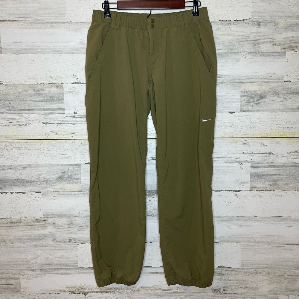 Nike Dry-Fit Woven Tapered Leg Pants Size Men’s M Khaki Green